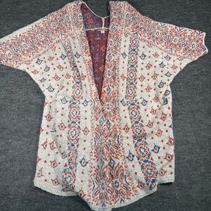 Lucky Brand Red and Blue Patterned Tunic